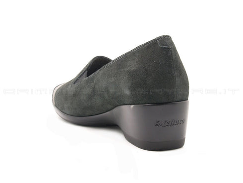 Melluso scarpe accollate zeppa donna grigio